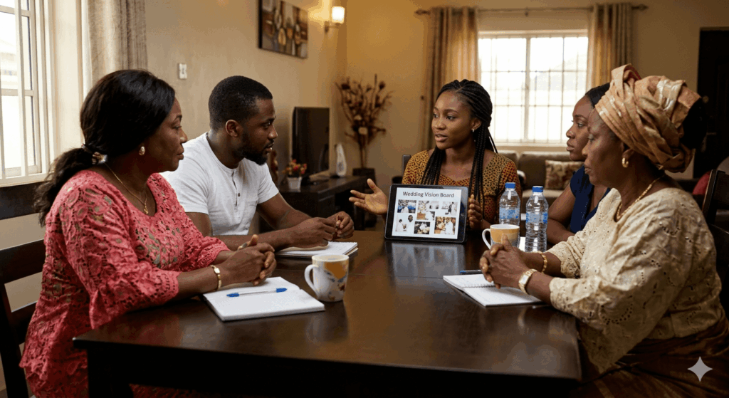 Wedding planning with family